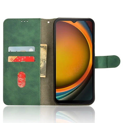 For Samsung Galaxy Xcover 7 Cell Phone Case Skin-touch Folio PU Leather Wallet Cover
