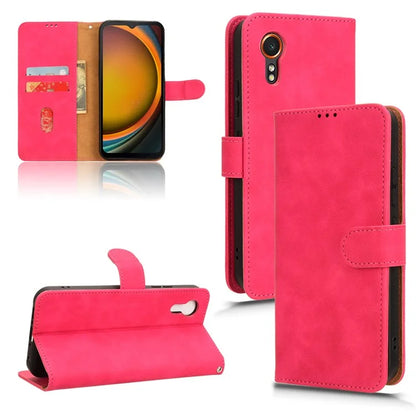For Samsung Galaxy Xcover 7 Cell Phone Case Skin-touch Folio PU Leather Wallet Cover