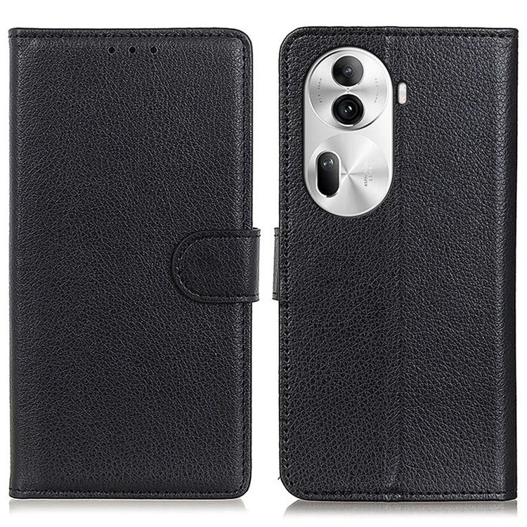 For Oppo Reno11 Pro 5G (Global) / Reno11 (China) 5G PU Leather Wallet Case Flip Phone Cover with Litchi Texture