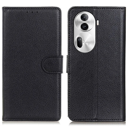 For Oppo Reno11 Pro 5G (Global) / Reno11 (China) 5G PU Leather Wallet Case Flip Phone Cover with Litchi Texture