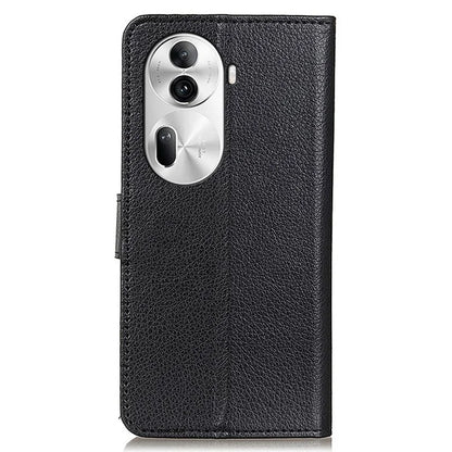 For Oppo Reno11 Pro 5G (Global) / Reno11 (China) 5G PU Leather Wallet Case Flip Phone Cover with Litchi Texture