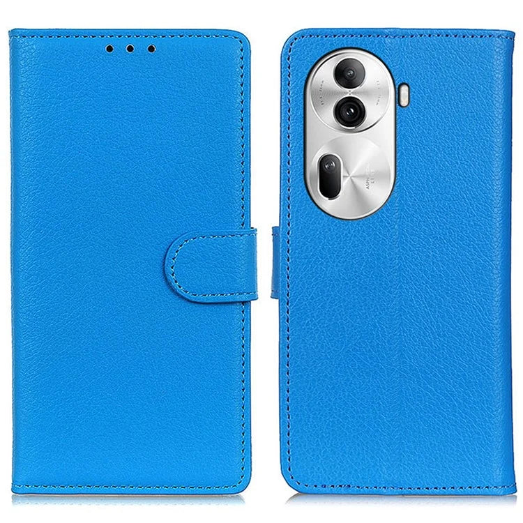 For Oppo Reno11 Pro 5G (Global) / Reno11 (China) 5G PU Leather Wallet Case Flip Phone Cover with Litchi Texture
