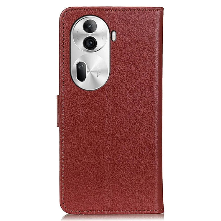For Oppo Reno11 Pro 5G (Global) / Reno11 (China) 5G PU Leather Wallet Case Flip Phone Cover with Litchi Texture