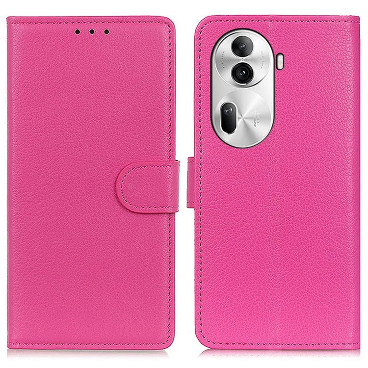 For Oppo Reno11 Pro 5G (Global) / Reno11 (China) 5G PU Leather Wallet Case Flip Phone Cover with Litchi Texture