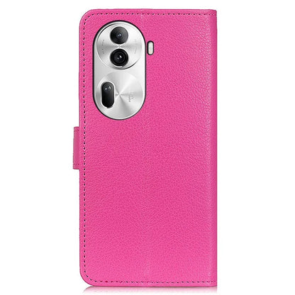For Oppo Reno11 Pro 5G (Global) / Reno11 (China) 5G PU Leather Wallet Case Flip Phone Cover with Litchi Texture