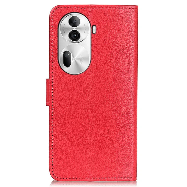 For Oppo Reno11 Pro 5G (Global) / Reno11 (China) 5G PU Leather Wallet Case Flip Phone Cover with Litchi Texture