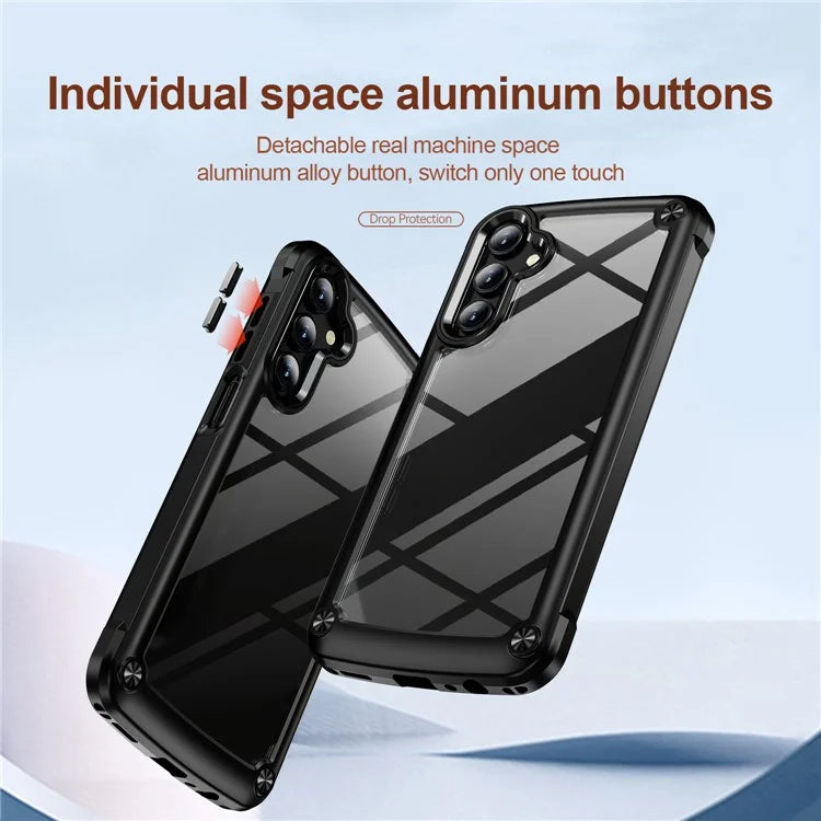 For Samsung Galaxy A24 4G (162.1 x 77.6 x 8.3mm) Phone Case Hard PC + Soft TPU Protective Cover