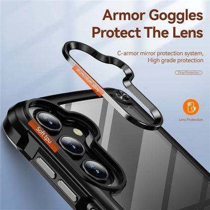For Samsung Galaxy A24 4G (162.1 x 77.6 x 8.3mm) Phone Case Hard PC + Soft TPU Protective Cover
