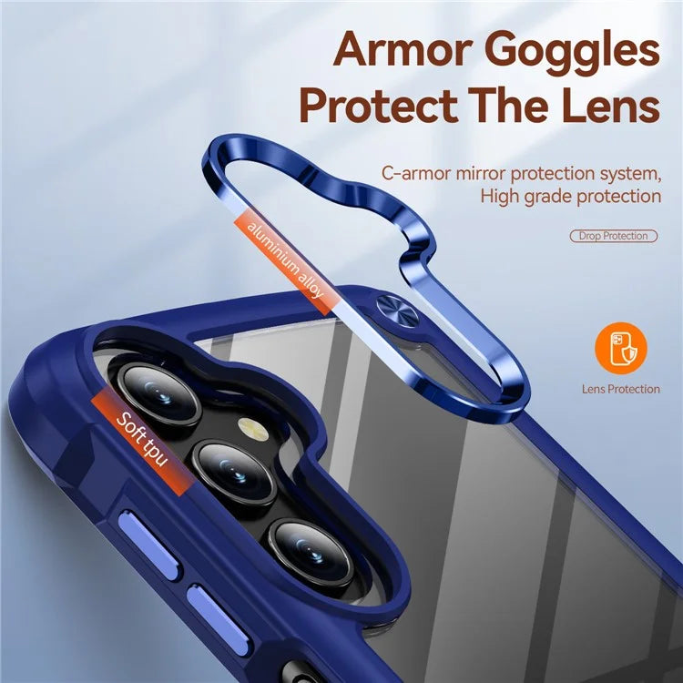 For Samsung Galaxy A24 4G (162.1 x 77.6 x 8.3mm) Phone Case Hard PC + Soft TPU Protective Cover
