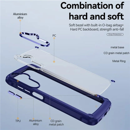 For Samsung Galaxy A24 4G (162.1 x 77.6 x 8.3mm) Phone Case Hard PC + Soft TPU Protective Cover