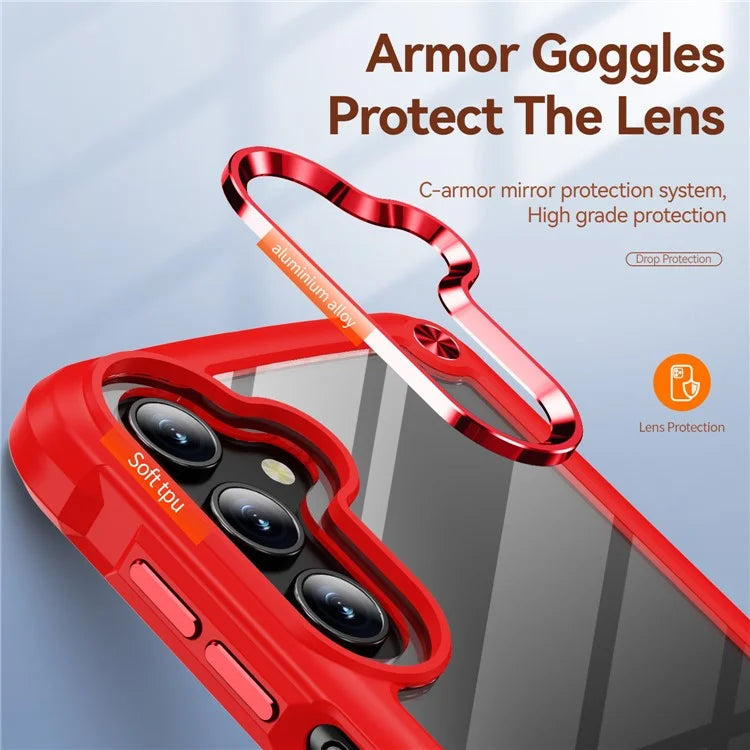 For Samsung Galaxy A24 4G (162.1 x 77.6 x 8.3mm) Phone Case Hard PC + Soft TPU Protective Cover