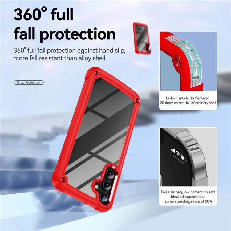 For Samsung Galaxy A24 4G (162.1 x 77.6 x 8.3mm) Phone Case Hard PC + Soft TPU Protective Cover