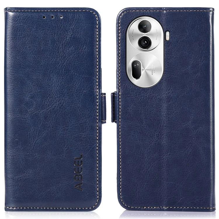 ABEEL For Oppo Reno11 Pro 5G (Global) / Reno11 (China) 5G Crazy Horse Texture Case Folio Stand View Phone Cover