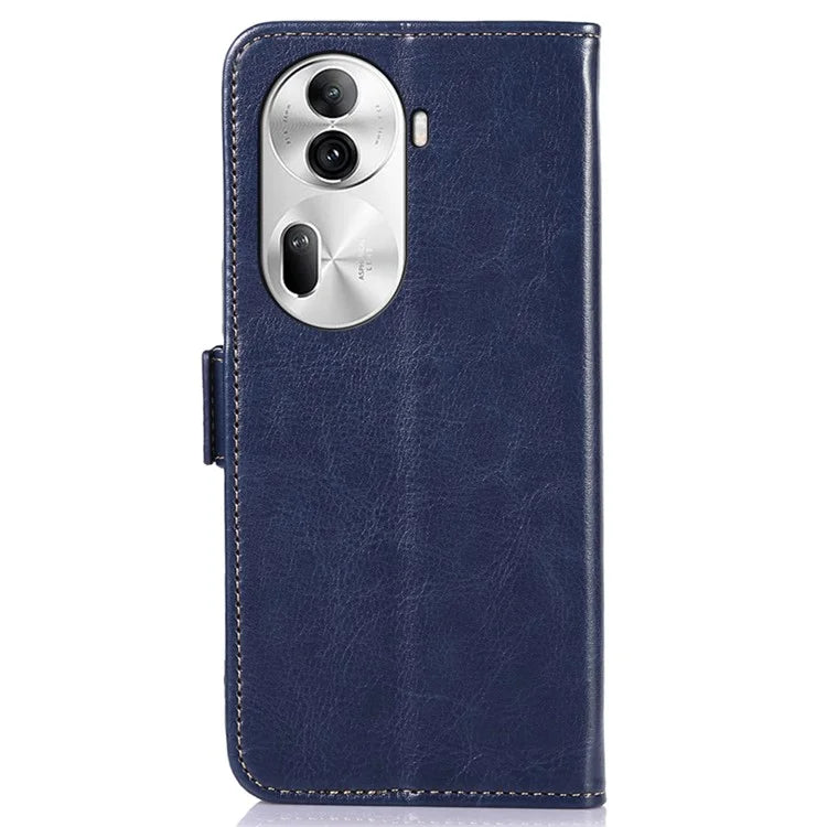 ABEEL For Oppo Reno11 Pro 5G (Global) / Reno11 (China) 5G Crazy Horse Texture Case Folio Stand View Phone Cover