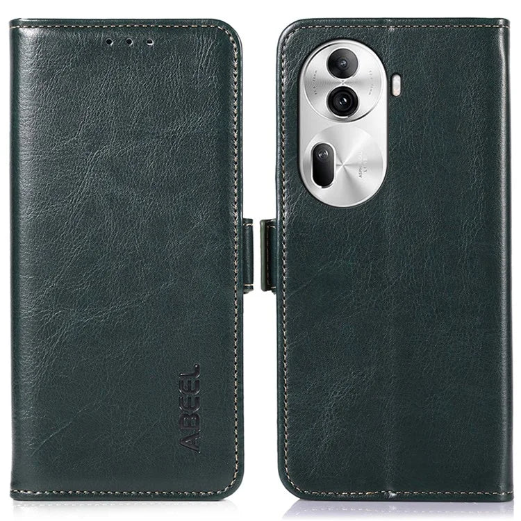 ABEEL For Oppo Reno11 Pro 5G (Global) / Reno11 (China) 5G Crazy Horse Texture Case Folio Stand View Phone Cover