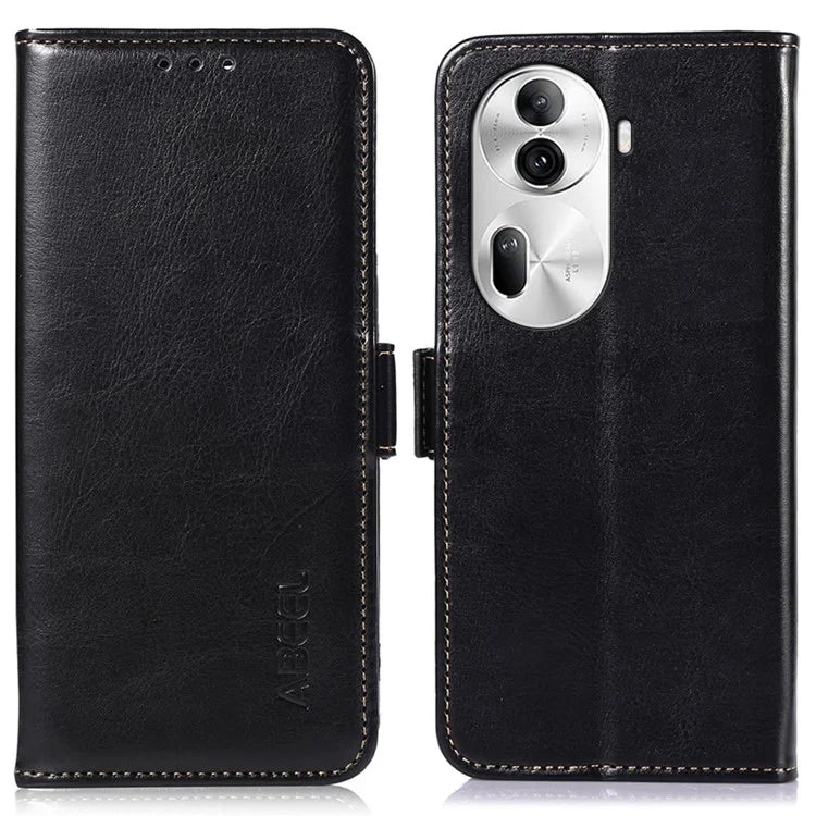 ABEEL For Oppo Reno11 Pro 5G (Global) / Reno11 (China) 5G Crazy Horse Texture Case Folio Stand View Phone Cover