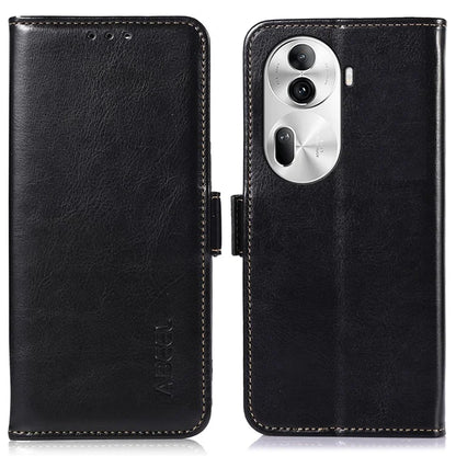 ABEEL For Oppo Reno11 Pro 5G (Global) / Reno11 (China) 5G Crazy Horse Texture Case Folio Stand View Phone Cover