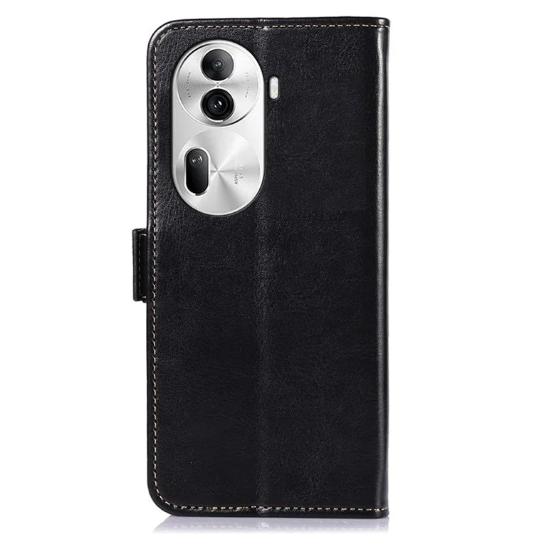 ABEEL For Oppo Reno11 Pro 5G (Global) / Reno11 (China) 5G Crazy Horse Texture Case Folio Stand View Phone Cover