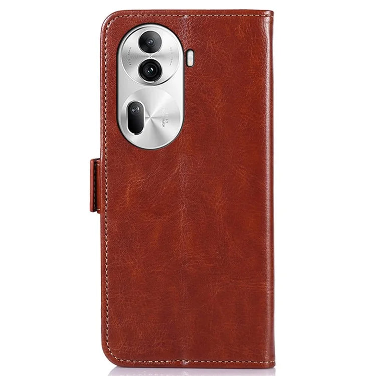 ABEEL For Oppo Reno11 Pro 5G (Global) / Reno11 (China) 5G Crazy Horse Texture Case Folio Stand View Phone Cover
