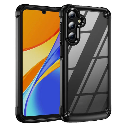 For Samsung Galaxy A15 4G / 5G Phone Case Hybrid PC + TPU Back Cover with Alloy Lens Frame