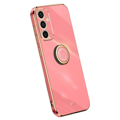 XINLI For Samsung Galaxy A55 5G Cell Phone Case Electroplating Gold Edge Kickstand Shell