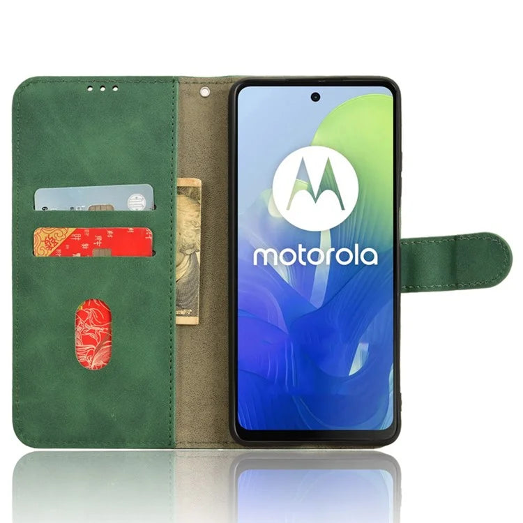 For Motorola Moto G04 4G / G24 4G Case Skin-Feel PU Leather Flip Phone Cover with Wallet