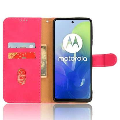 For Motorola Moto G04 4G / G24 4G Case Skin-Feel PU Leather Flip Phone Cover with Wallet