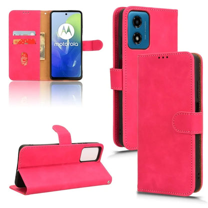 For Motorola Moto G04 4G / G24 4G Case Skin-Feel PU Leather Flip Phone Cover with Wallet