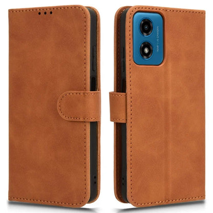 For Motorola Moto G04 4G / G24 4G Case Skin-Feel PU Leather Flip Phone Cover with Wallet