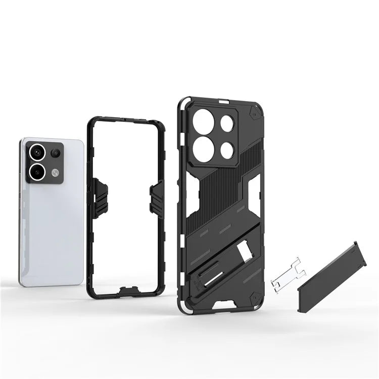 For Xiaomi Redmi Note 13 Pro 5G / Poco X6 5G Kickstand Case TPU + PC Phone Back Cover