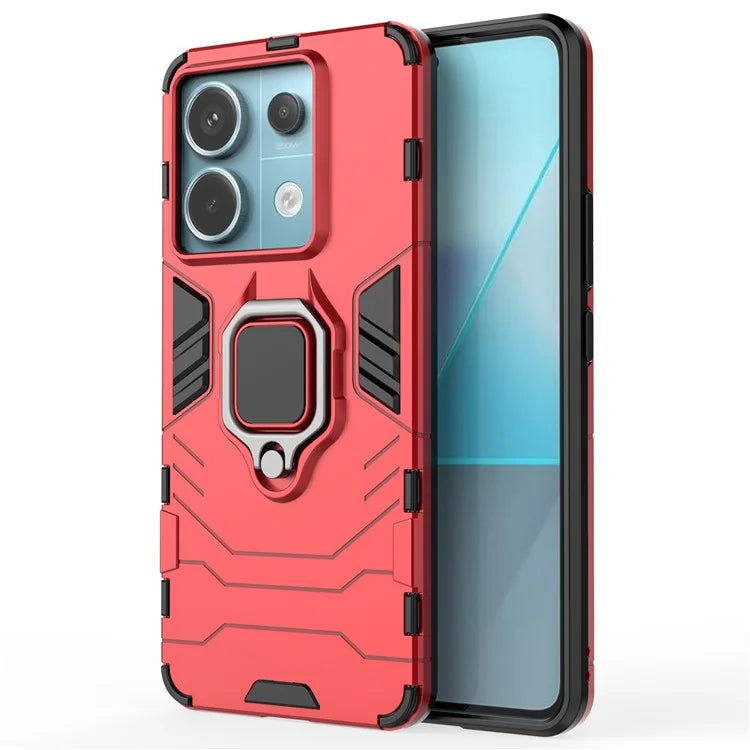 For Xiaomi Redmi Note 13 Pro 5G / Poco X6 5G Case Ring Holder Kickstand PC + TPU Cover