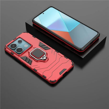 For Xiaomi Redmi Note 13 Pro 5G / Poco X6 5G Case Ring Holder Kickstand PC + TPU Cover