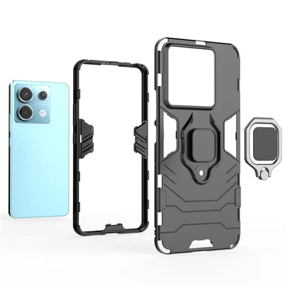 For Xiaomi Redmi Note 13 Pro 5G / Poco X6 5G Case Ring Holder Kickstand PC + TPU Cover