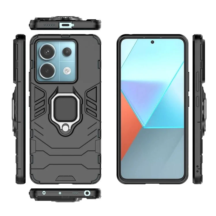 For Xiaomi Redmi Note 13 Pro 5G / Poco X6 5G Case Ring Holder Kickstand PC + TPU Cover