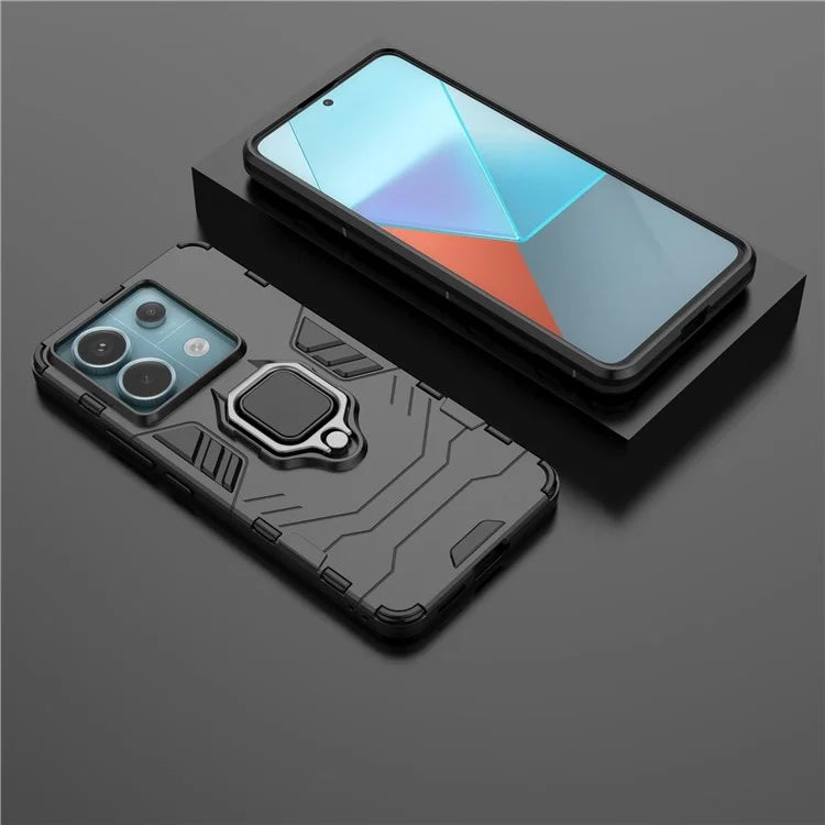 For Xiaomi Redmi Note 13 Pro 5G / Poco X6 5G Case Ring Holder Kickstand PC + TPU Cover