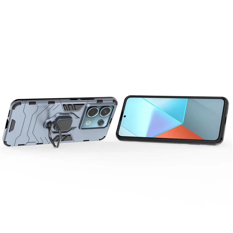 For Xiaomi Redmi Note 13 Pro 5G / Poco X6 5G Case Ring Holder Kickstand PC + TPU Cover