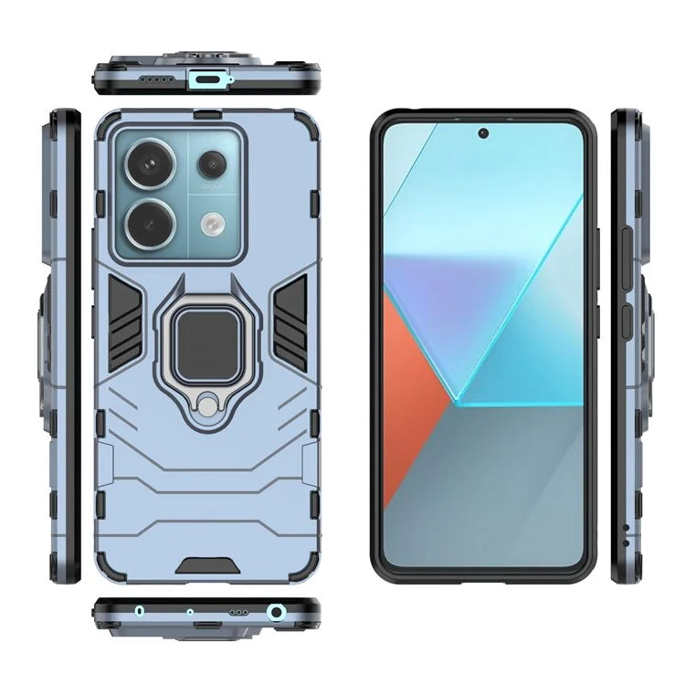 For Xiaomi Redmi Note 13 Pro 5G / Poco X6 5G Case Ring Holder Kickstand PC + TPU Cover