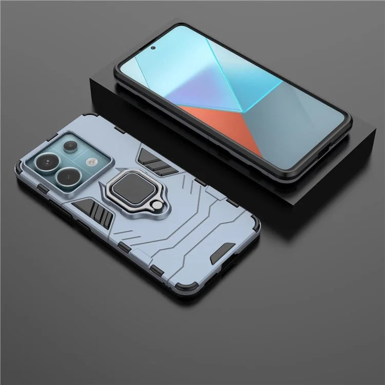 For Xiaomi Redmi Note 13 Pro 5G / Poco X6 5G Case Ring Holder Kickstand PC + TPU Cover