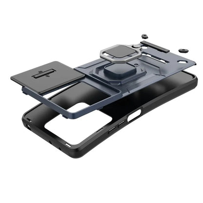 For Xiaomi Redmi Note 13 Pro 5G / Poco X6 5G Kickstand Case Slide Lens Protection Cell Phone Cover