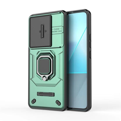 For Xiaomi Redmi Note 13 Pro 5G / Poco X6 5G Kickstand Case Slide Lens Protection Cell Phone Cover