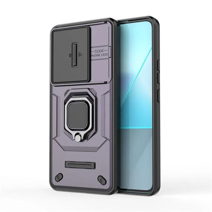 For Xiaomi Redmi Note 13 Pro 5G / Poco X6 5G Kickstand Case Slide Lens Protection Cell Phone Cover