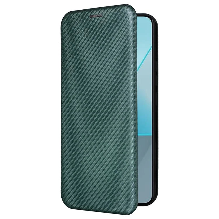 For Xiaomi Redmi Note 13 5G / Note 13 5G (China) Case Carbon Fiber Texture Phone Leather Cover