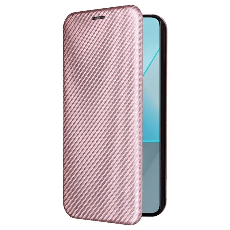 For Xiaomi Redmi Note 13 5G / Note 13 5G (China) Case Carbon Fiber Texture Phone Leather Cover
