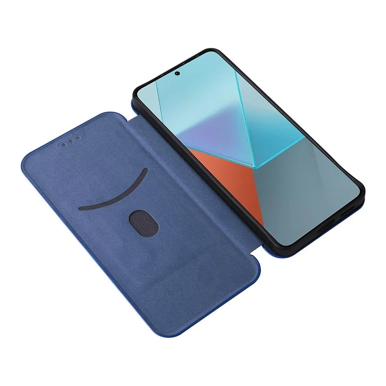 For Xiaomi Redmi Note 13 5G / Note 13 5G (China) Case Carbon Fiber Texture Phone Leather Cover