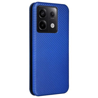 For Xiaomi Redmi Note 13 5G / Note 13 5G (China) Case Carbon Fiber Texture Phone Leather Cover