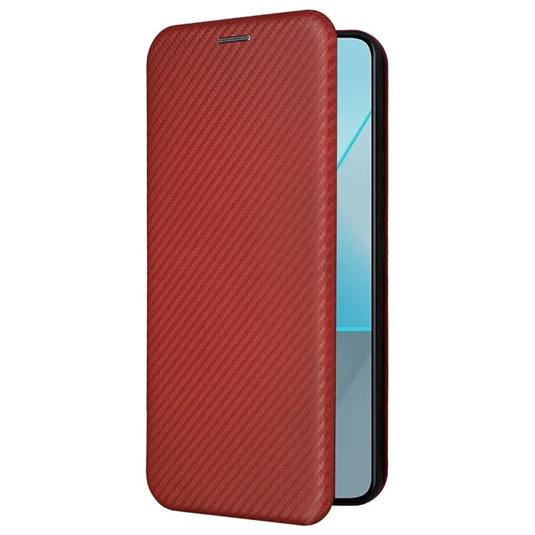 For Xiaomi Redmi Note 13 5G / Note 13 5G (China) Case Carbon Fiber Texture Phone Leather Cover