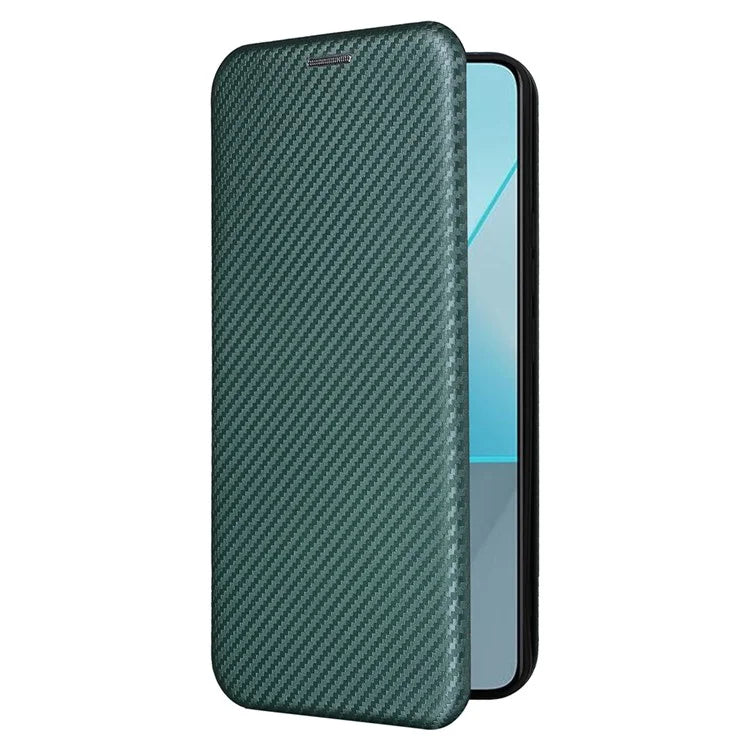 For Xiaomi Redmi Note 13 Pro 5G / Poco X6 5G Leather Case with Card Slots Carbon Fiber Texture