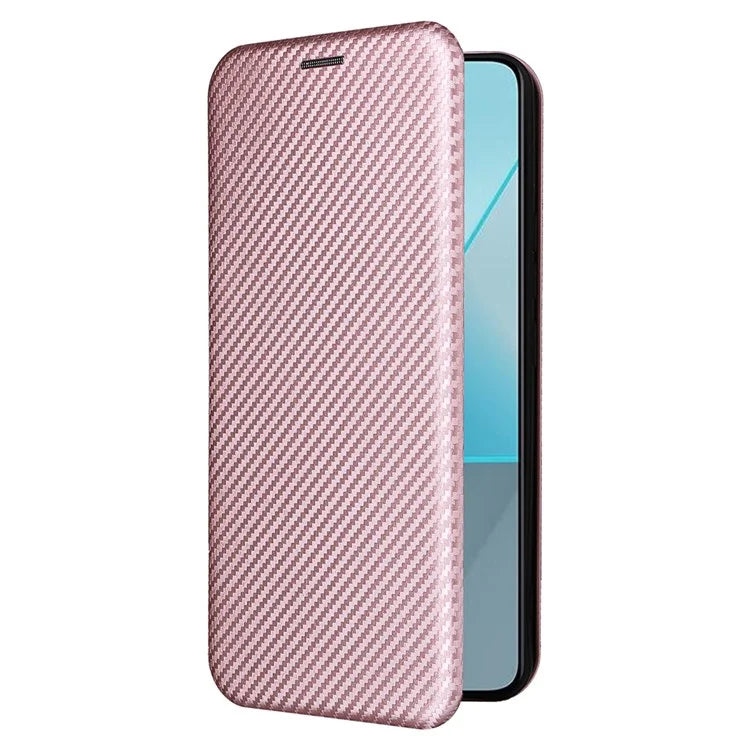 For Xiaomi Redmi Note 13 Pro 5G / Poco X6 5G Leather Case with Card Slots Carbon Fiber Texture