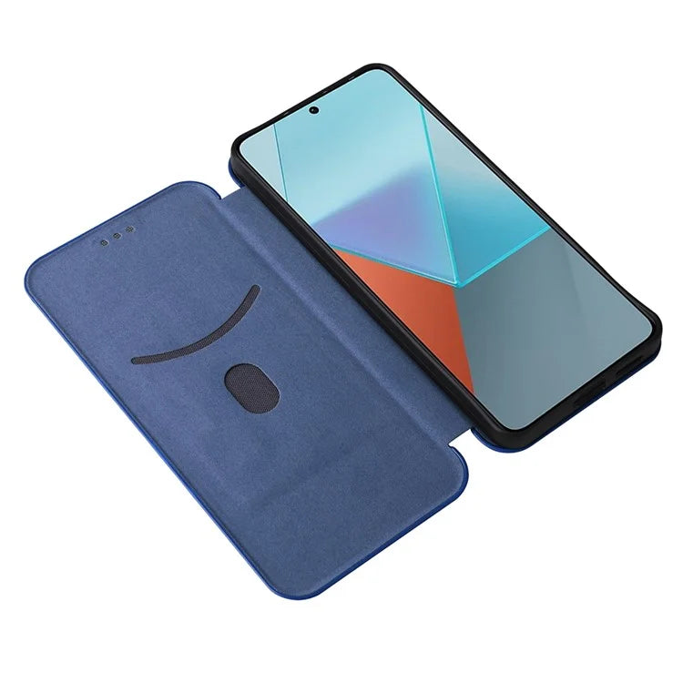 For Xiaomi Redmi Note 13 Pro 5G / Poco X6 5G Leather Case with Card Slots Carbon Fiber Texture