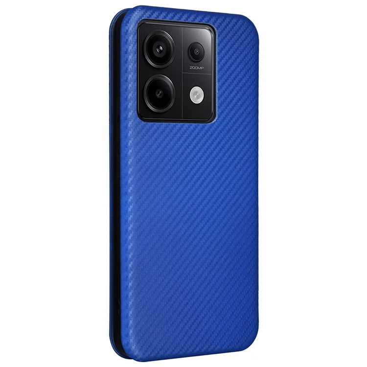 For Xiaomi Redmi Note 13 Pro 5G / Poco X6 5G Leather Case with Card Slots Carbon Fiber Texture